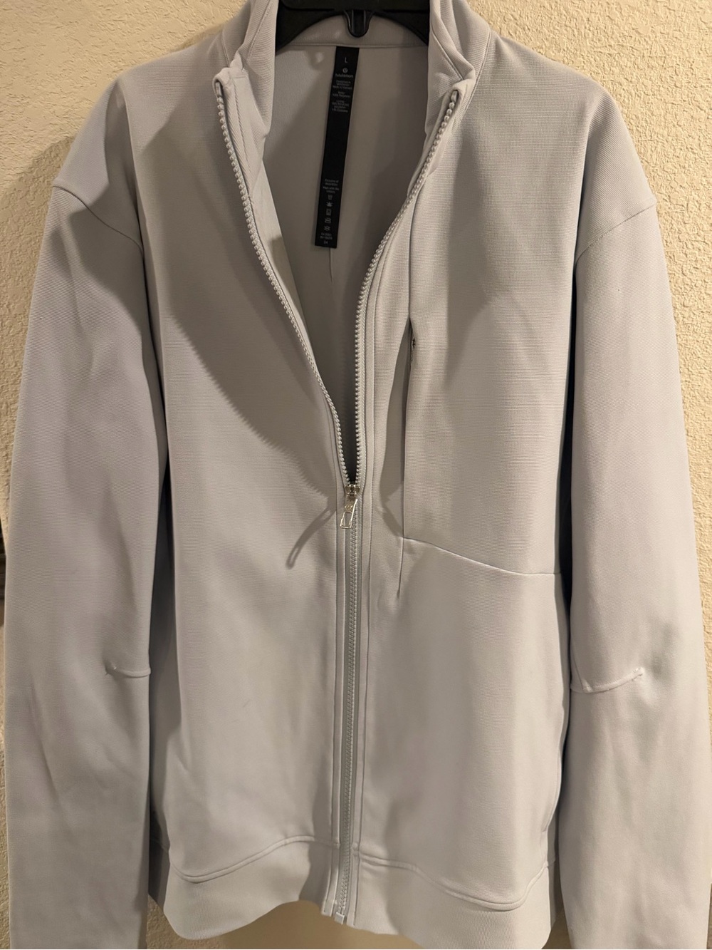 lululemon athletica Light Gray Full-Zip Bomber Jacket